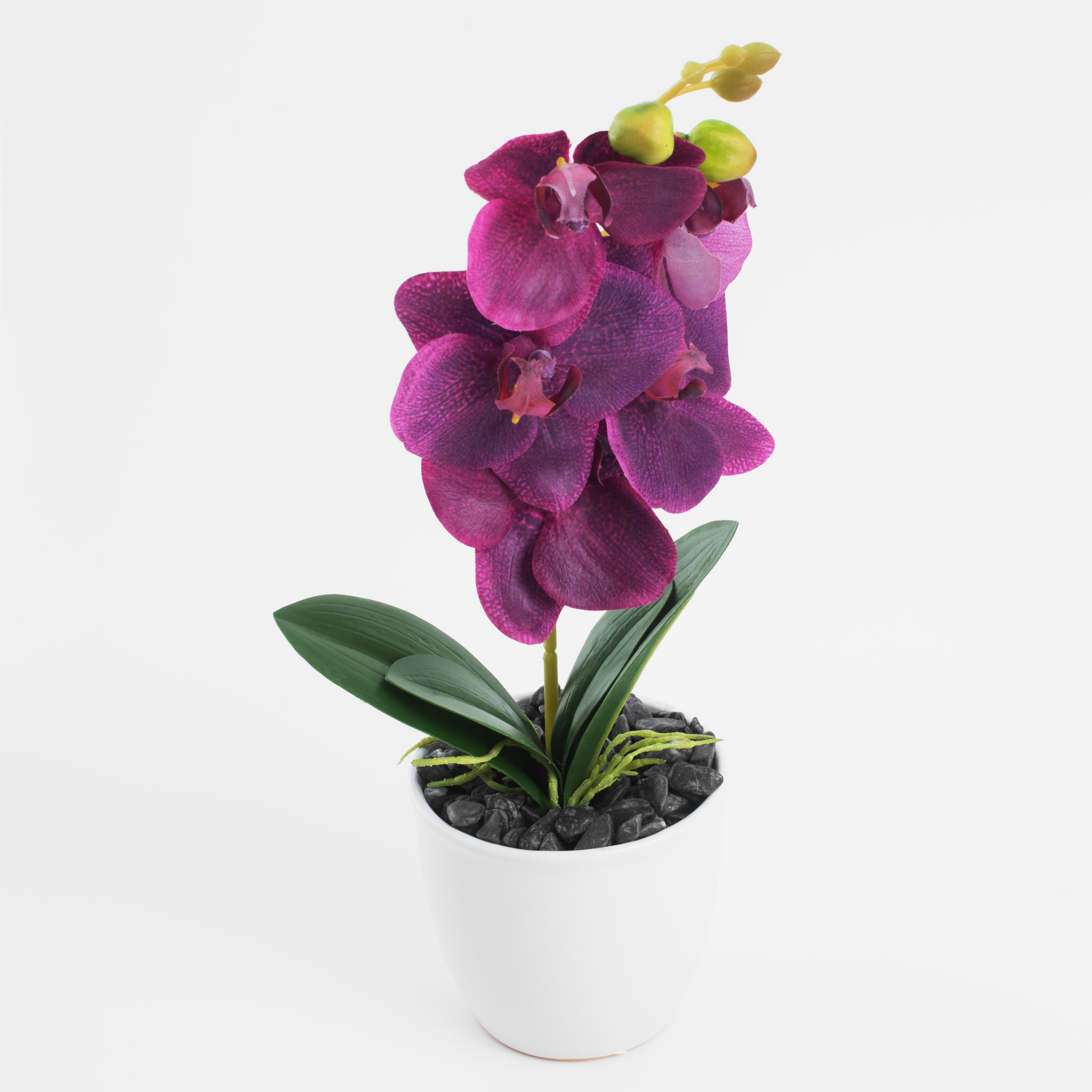 Растение искусственное, 35 см, в горшке, полиэстер/керамика, Розовая орхидея, Orchid
