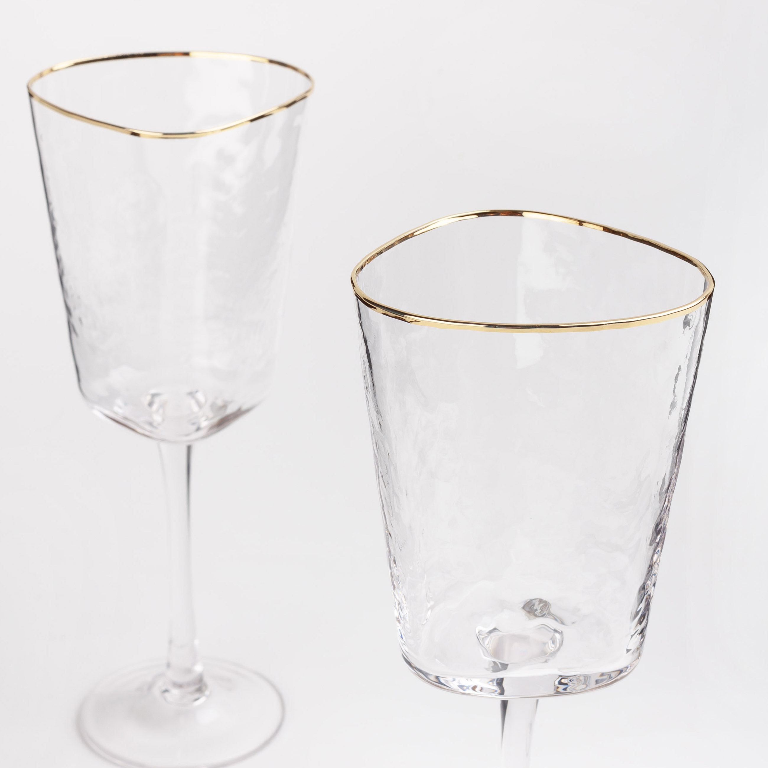 Бокал для вина, 300 мл, 2 шт, стекло, с золотистым кантом, Triangle Gold изображение № 3