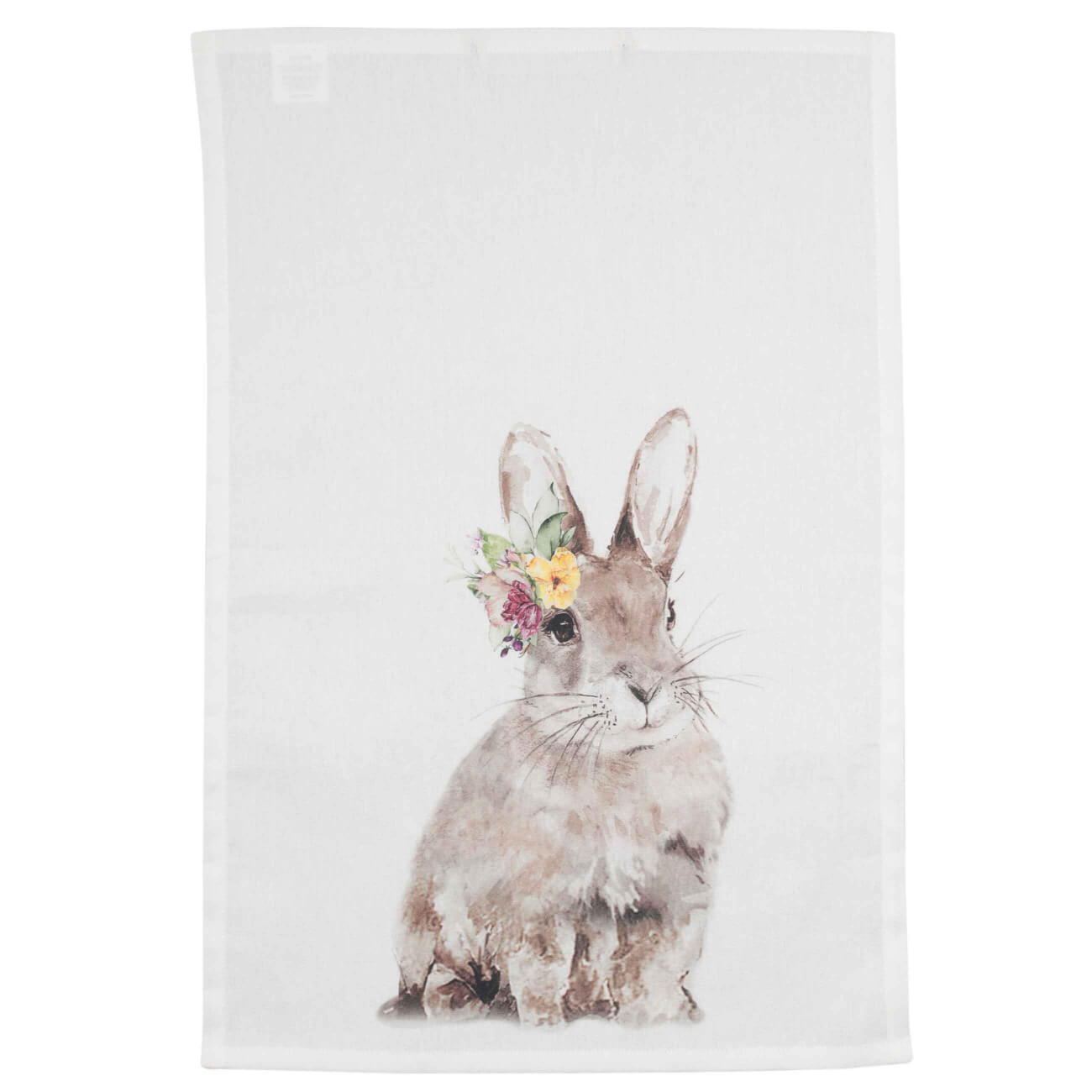Полотенце кухонное, 40x60 см, хлопок, белое, Кролик, Natural Easter изображение № 1