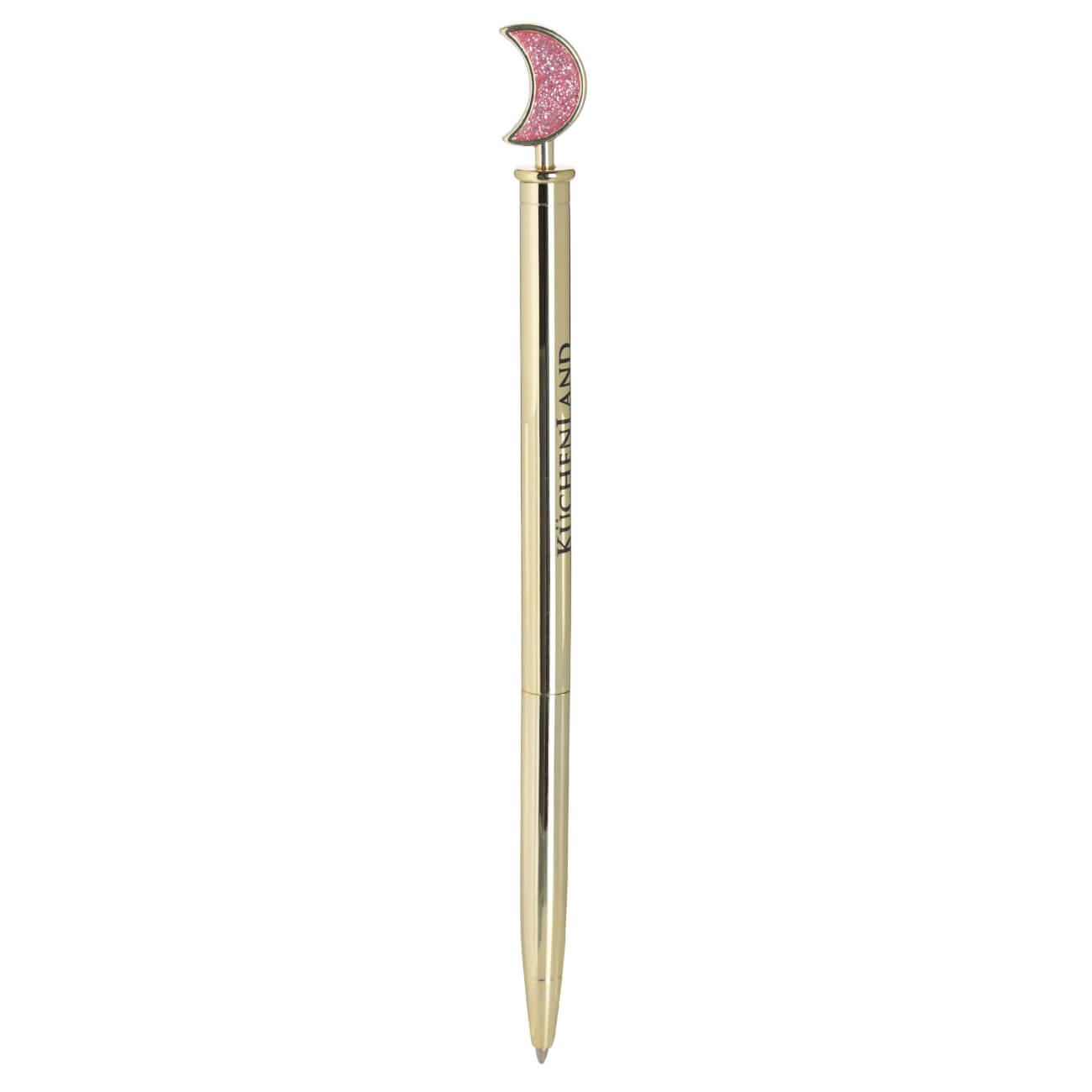 Ручка шариковая, 15 см, с фигуркой, металл, золотистая, Луна, Draw figure изображение № 1