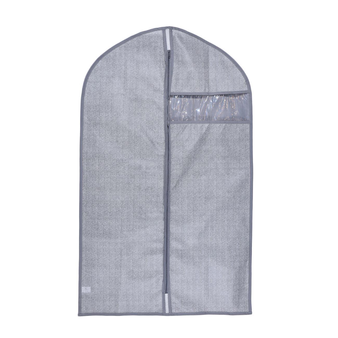 Чехол для одежды, 60х100 см, текстиль/ПВХ, серый, Pedant new