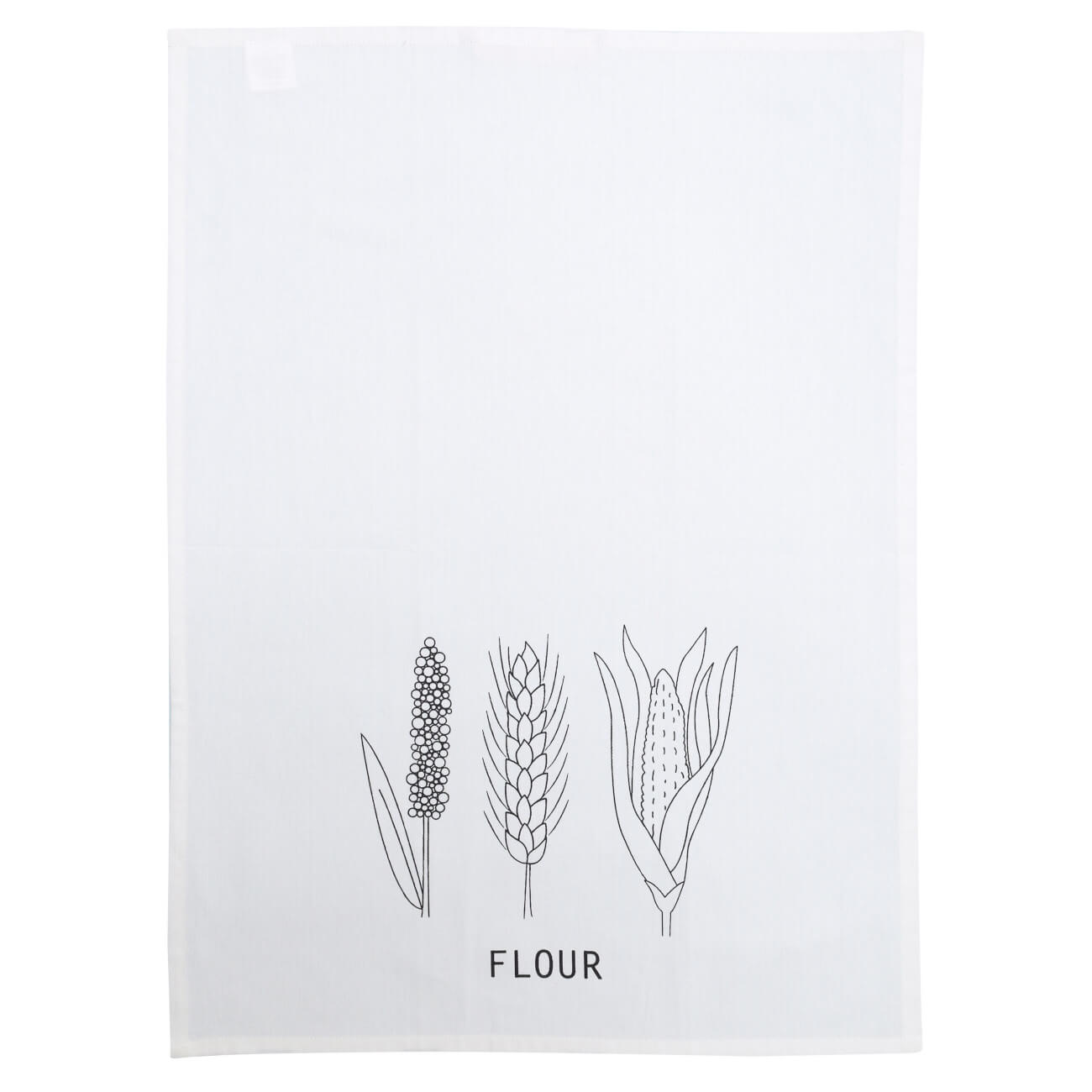 Полотенце кухонное, 51х71 см, хлопок, белое, Злаки, Harvest print изображение № 1