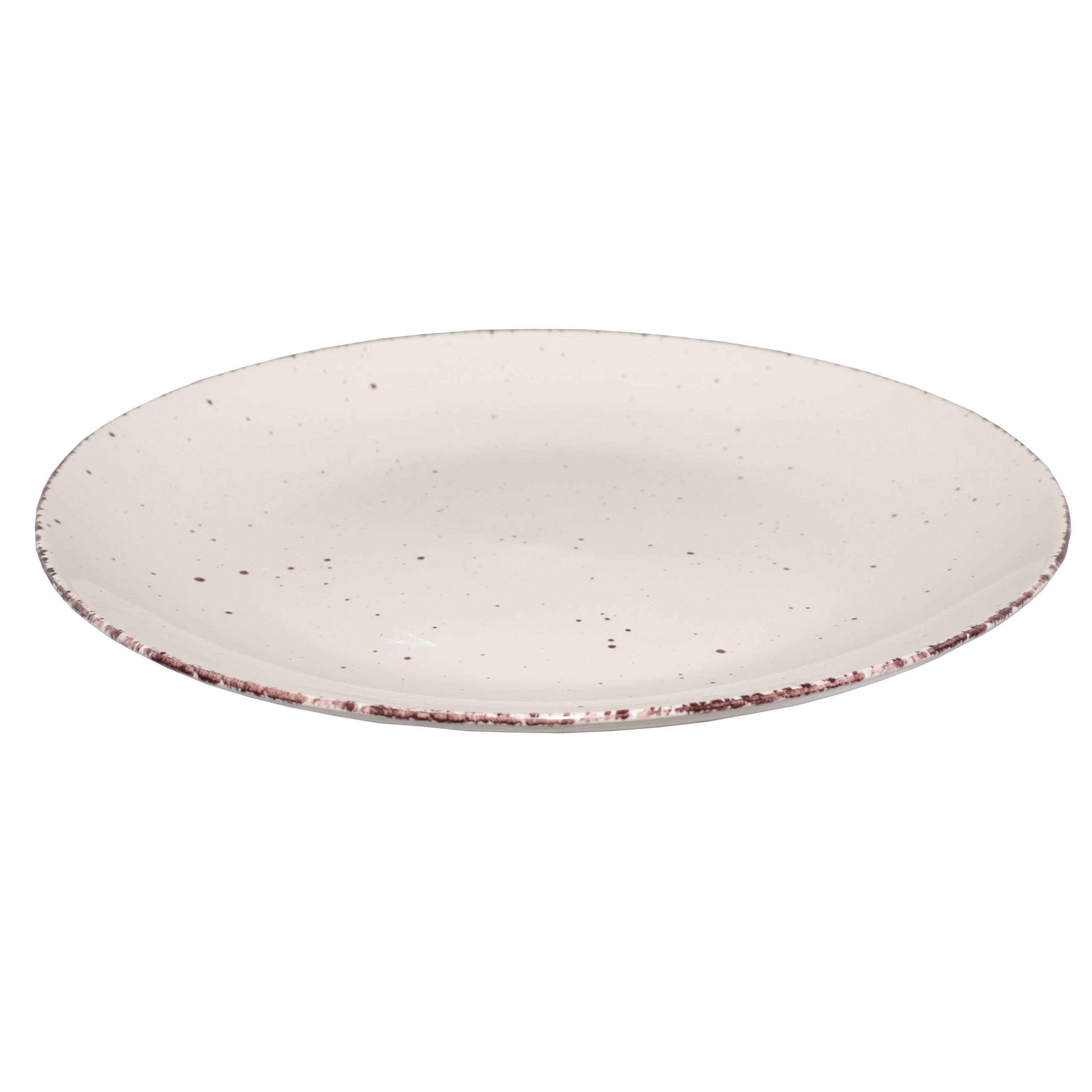 Тарелка обеденная, 27 см, 2 шт, керамика, бежевая, в крапинку, Speckled