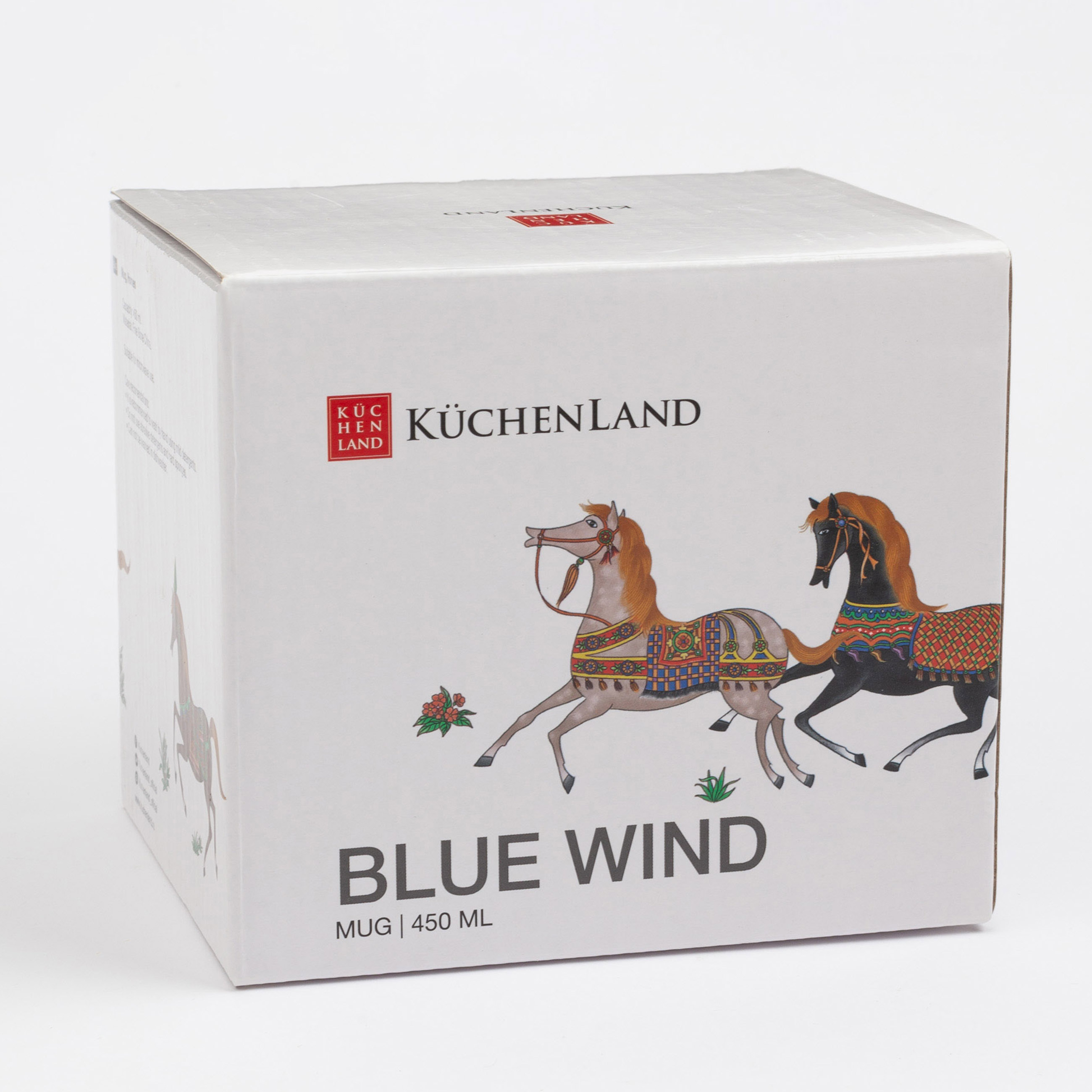 Кружка, 450 мл, фарфор F, белая, Лошади, Blue wind изображение № 6