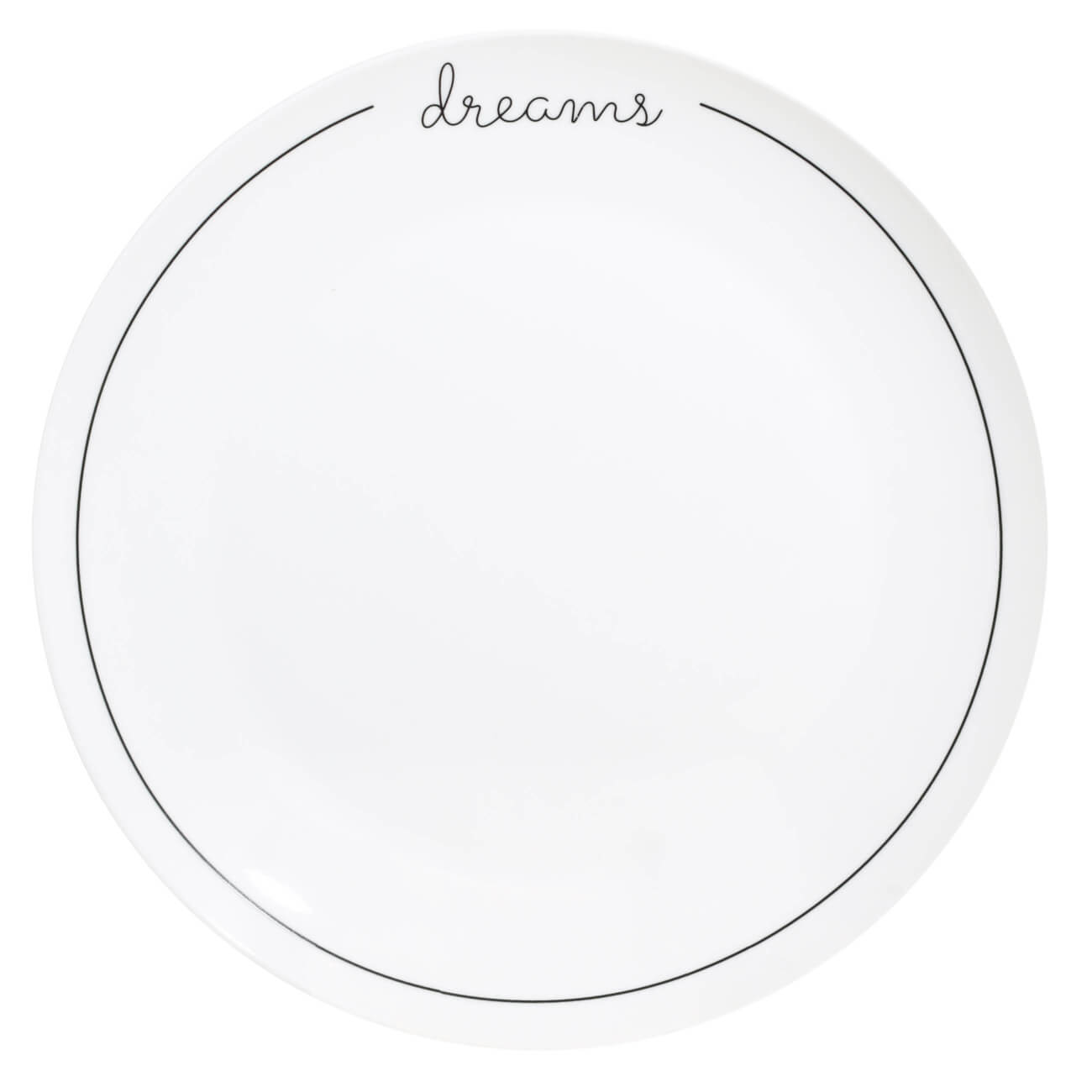 Тарелка обеденная, 27 см, фарфор N, белая, Dreams, Scroll white тарелка обеденная home and style comet 28 см терракота