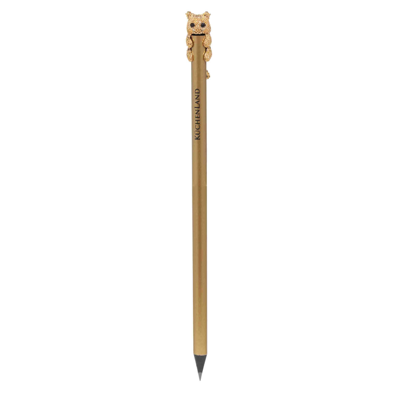 Карандаш, 18 см, чернографитный, с фигуркой, золотистый, Кот, Draw чернографитный карандаш bruno visconti