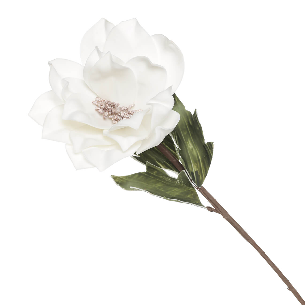 Цветок искусственный, 70 см, полиэтилен/пластик, белый, Магнолия, Gorgeous flower