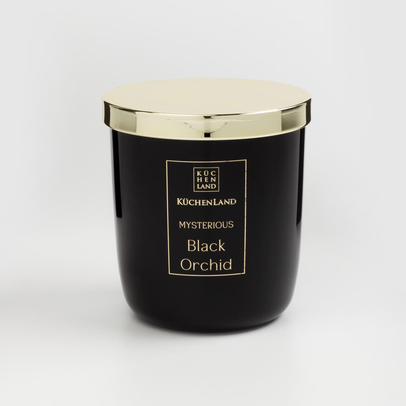 Свеча ароматическая, 10 см, в подсвечнике, с крышкой, стекло, Black Orchid, Mysterious