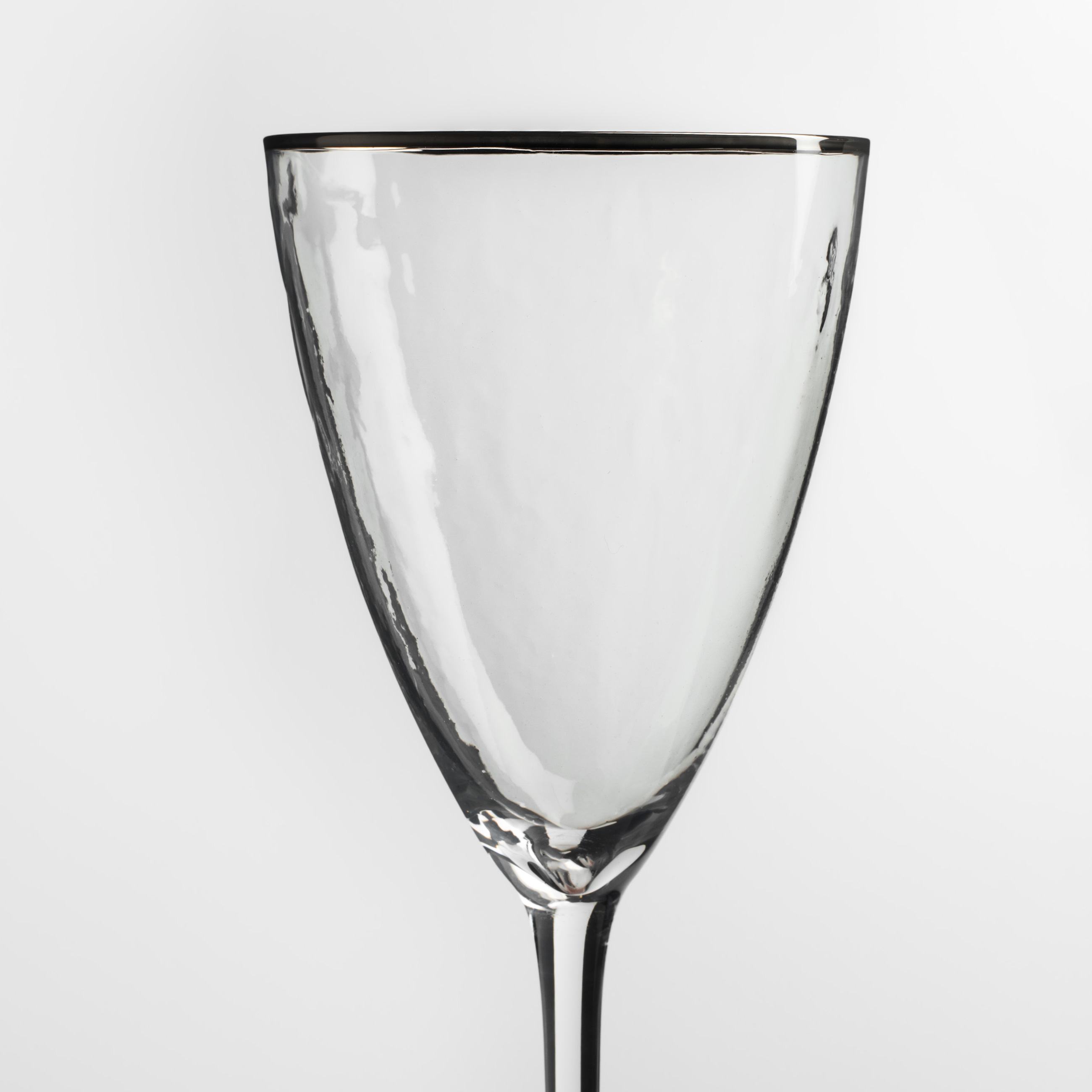 Бокал для вина, 400 мл, 2 шт, стекло, с серебристым кантом, Ripply silver изображение № 5