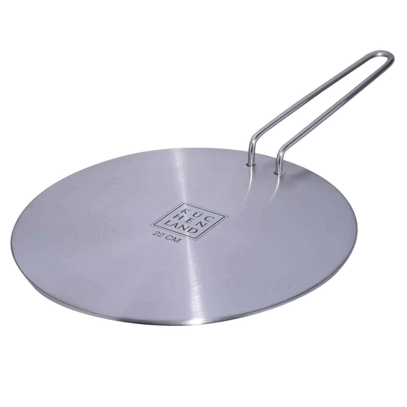Диск-переходник для индукционной плиты, 22 см, со съемной ручкой, сталь/алюминий, Induction диск тормозной задний trialli для kia cerato 09 df 073310
