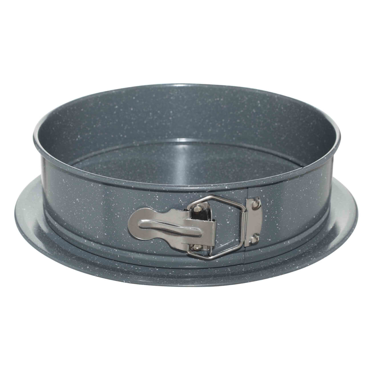 Форма для выпечки, 24 см, разъемная, с покрытием, сталь, круглая, серая, Stone clip набор посуды 4 пр сталь silver stone