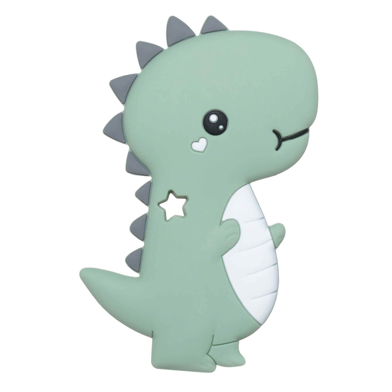 Игрушка-прорезыватель, 10 см, силикон, зеленый, Дракоша, Kiddy dragon игрушка прорезыватель 10 см силикон зеленый дракоша kiddy dragon