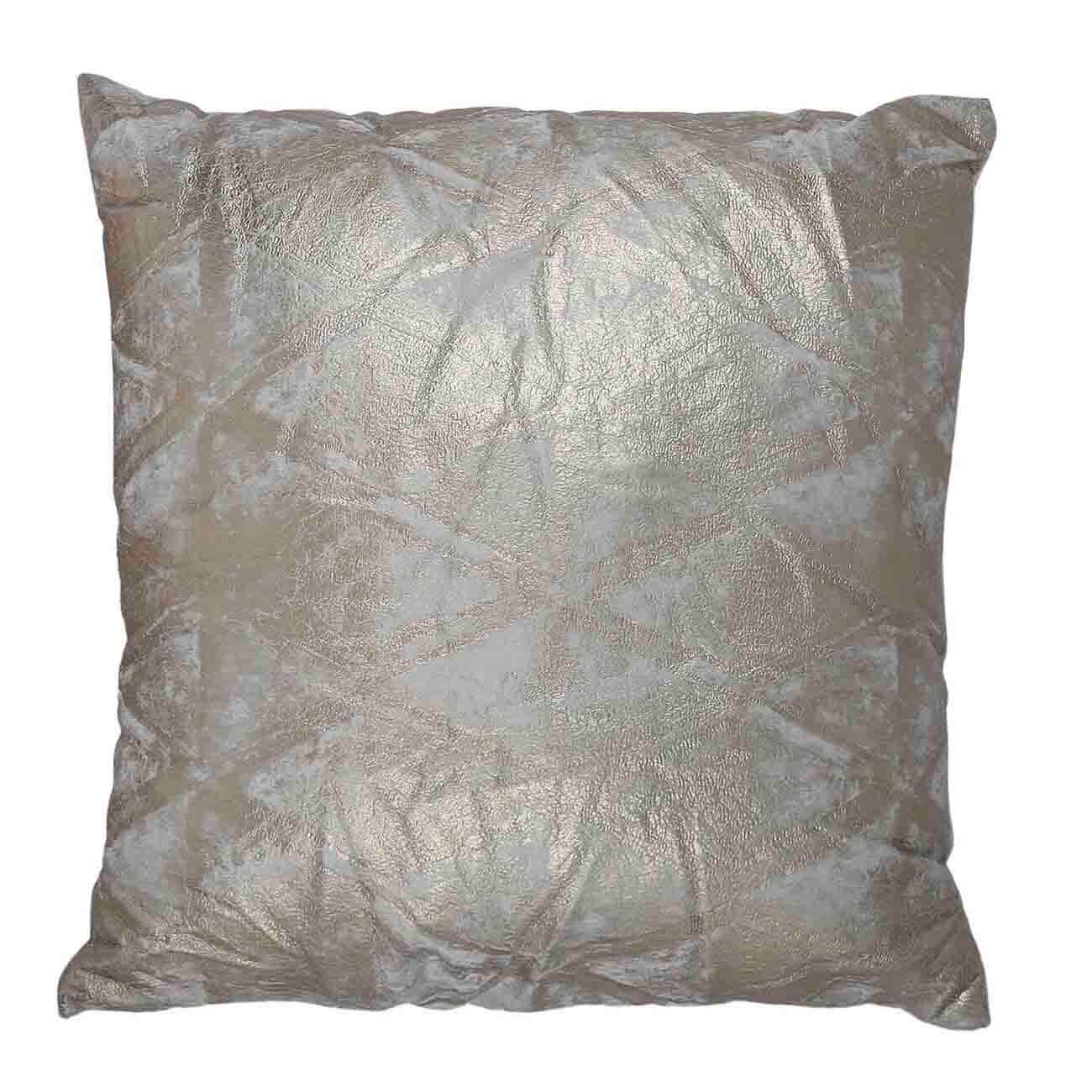 Подушка декоративная, 45х45 см, вельвет, бежевая, Золотистое напыление, Deco textile декоративная подушка moroshka