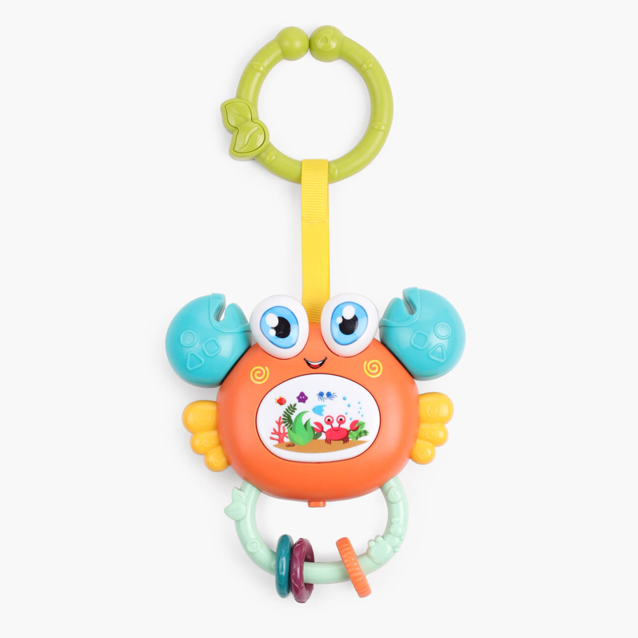 Игрушка развивающая, 11х12 см, музыкальная, пластик, оранжевый, Крабик, Aquatic animals мягкая музыкальная игрушка лунтик 17 см