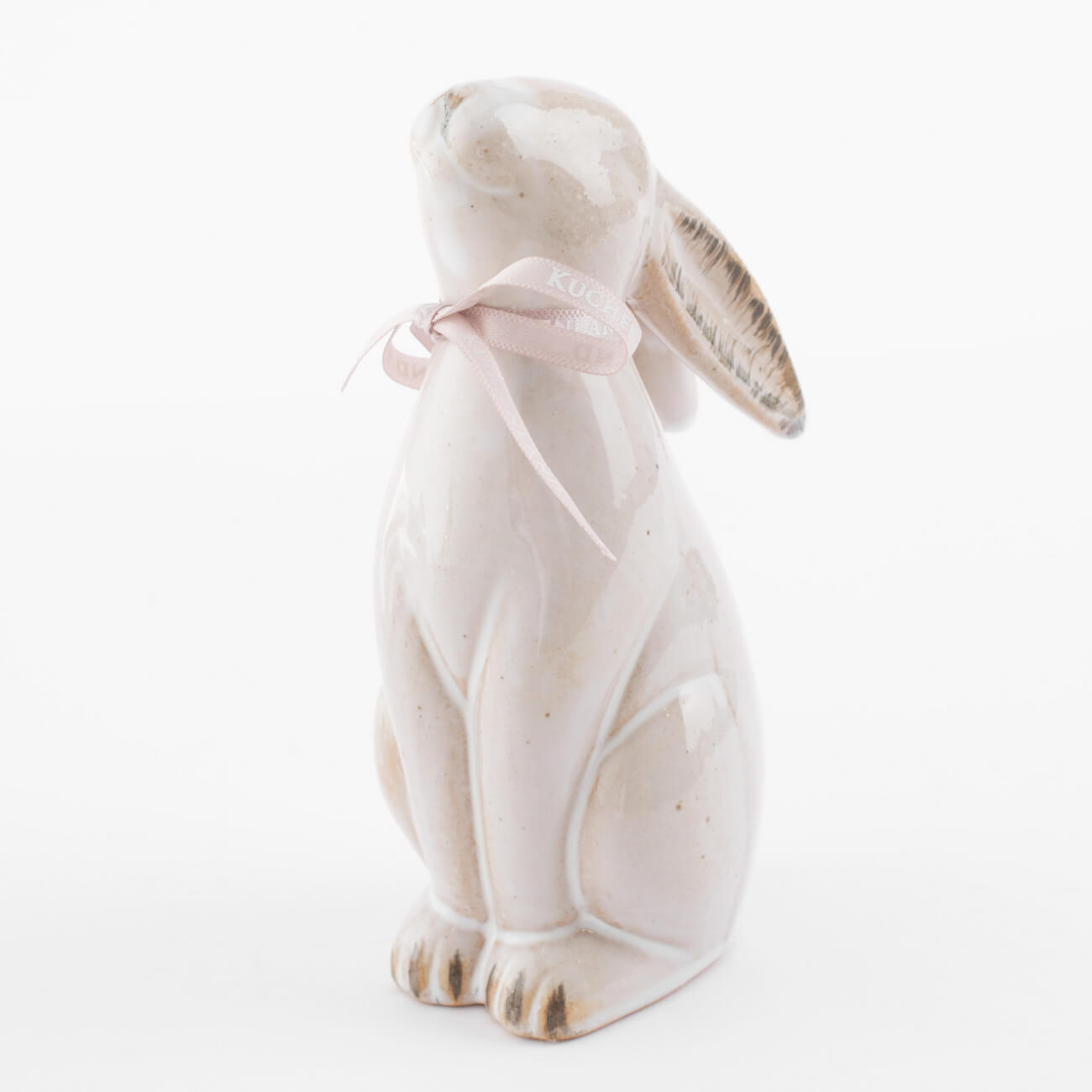 Статуэтка, 14 см, фарфор P, бежевая, Кролик сидит, Natural Easter статуэтка с подсветкой 13 см фарфор p белая кролик с ами easter