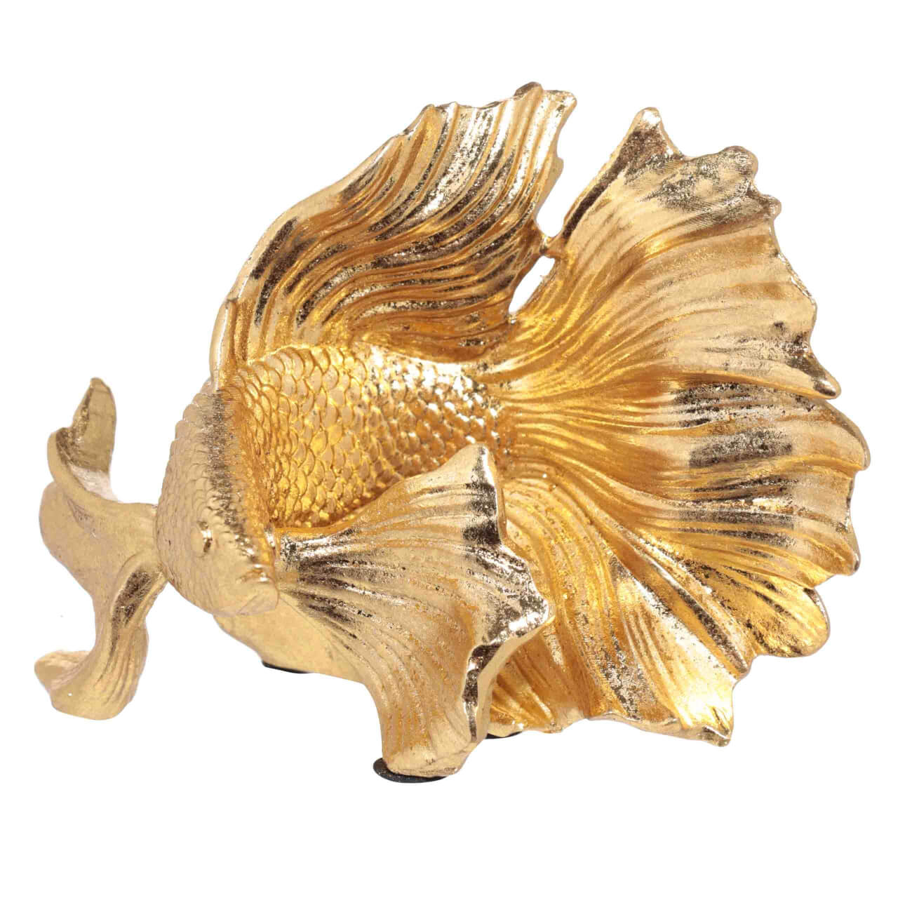 Статуэтка, 10 см, полирезин, золотистая, Рыбка, Goldfish - фото 1
