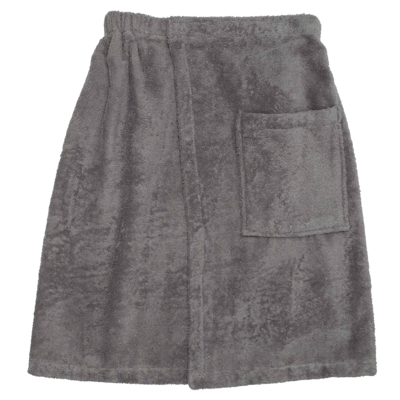 Полотенце-килт мужское, 70х160 см, на липучке, хлопок, темно-серое, Spa towel кошелек на липучке