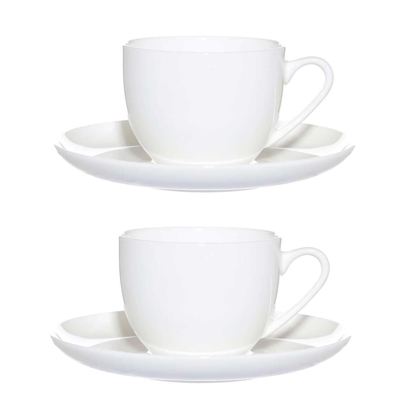 Пара чайная, 2 перс, 4 пр, 250 мл, фарфор F, белая, Ideal white ложка одноразовая 12 шт чайная мистерия 185140 107393 белая