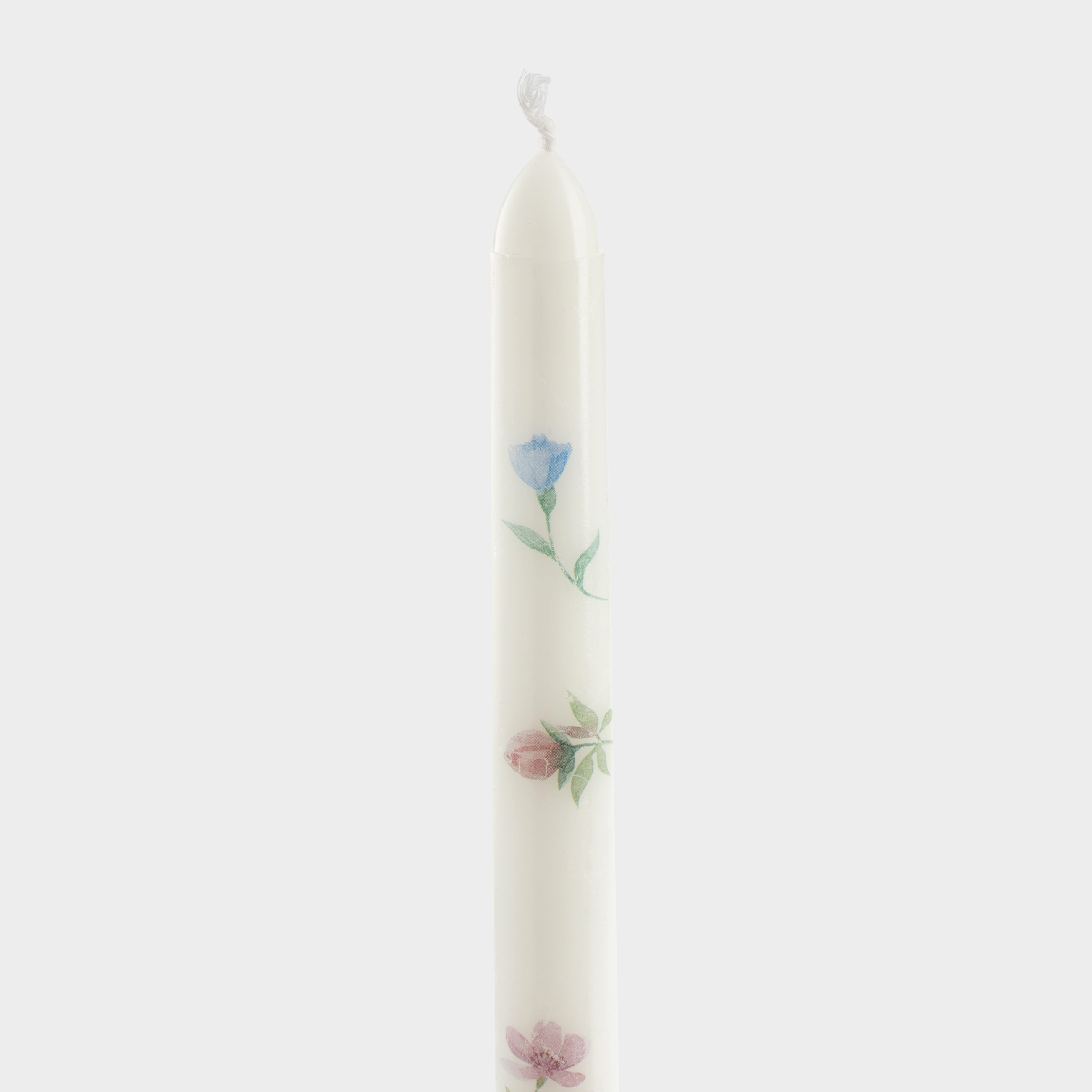 Свеча, 25 см, тонкая, Цветы, Flower candle