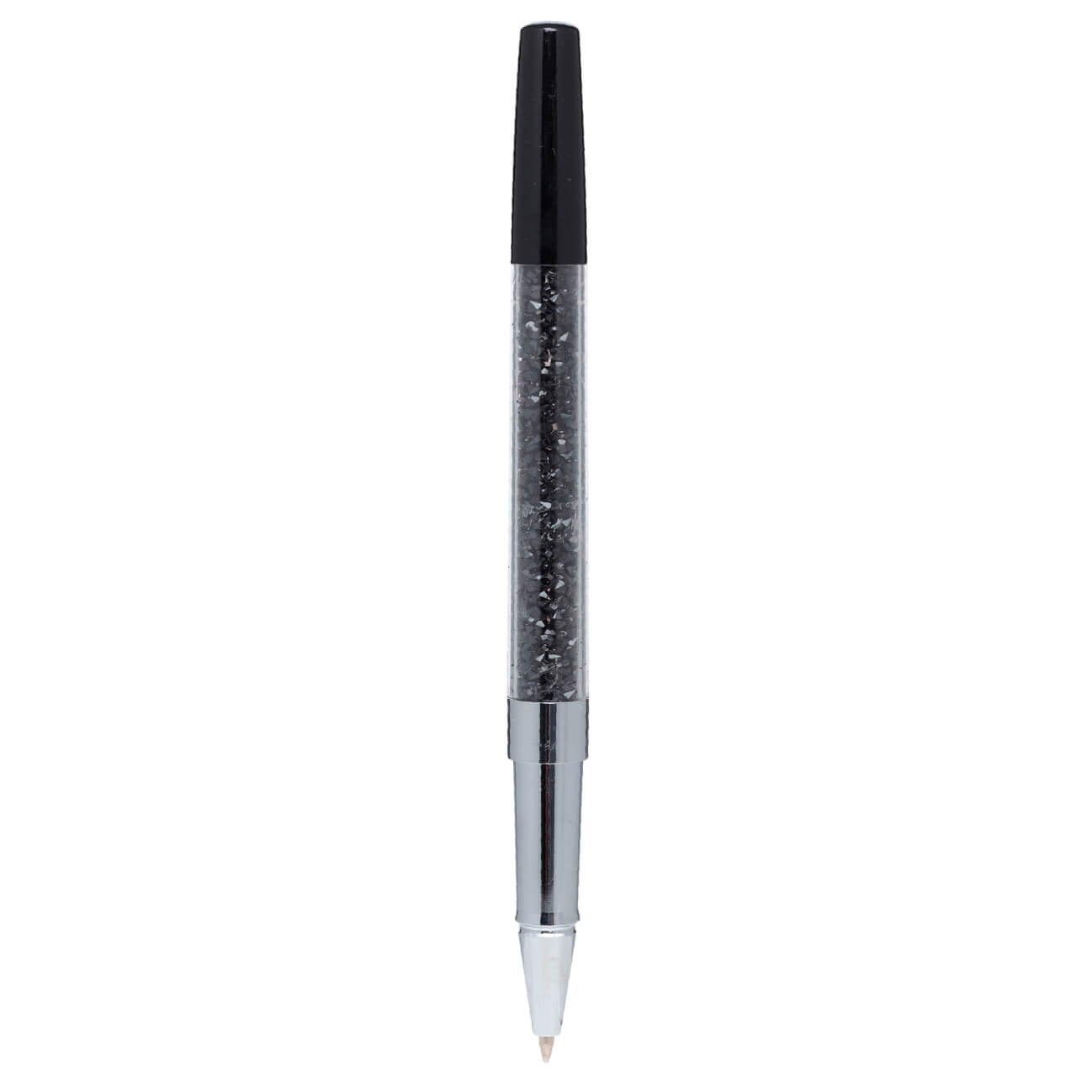 Ручка гелевая, 15 см, сталь, черная, Кристаллы, Draw cristal этажерка 4 х ярусная 44х19х83 см на колесах сталь мдф черная compact black