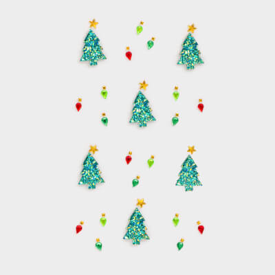 Набор наклеек, 9х15 см, многоразовые, акрил, Christmas decal