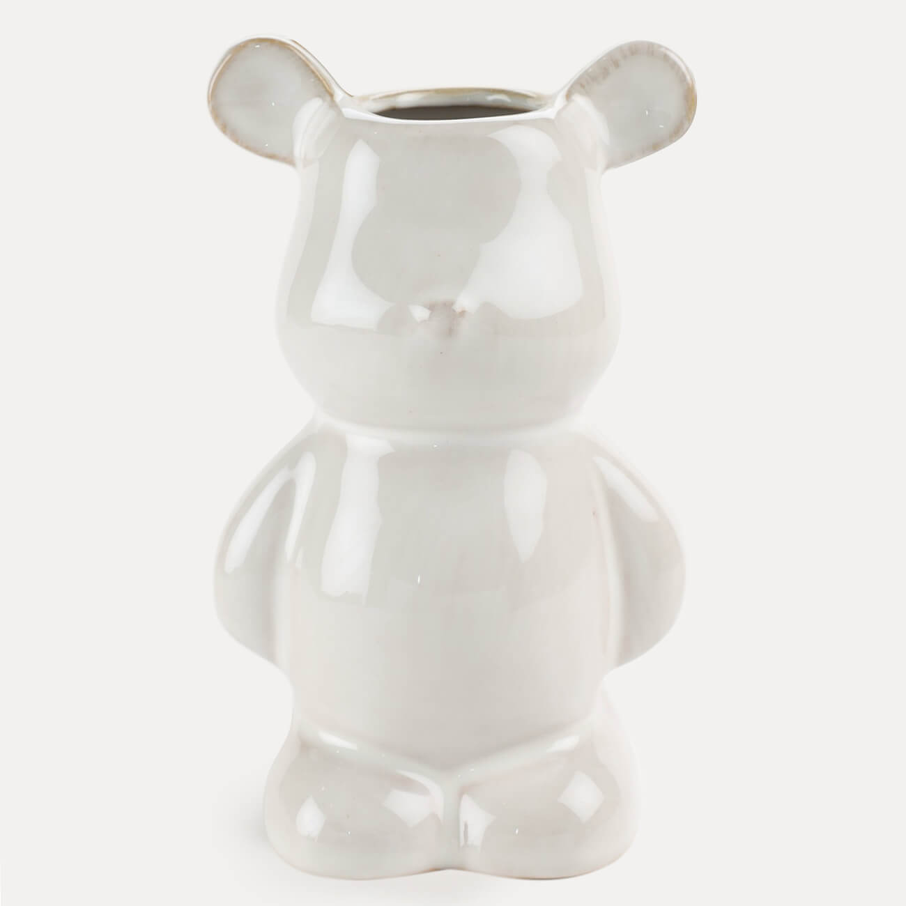 Стакан для ванной комнаты, 14 см, керамика, серый, Мишка, Bear Meni бомбочка для ванны 130 гр с игрушкой зефир сливочный мишка bear