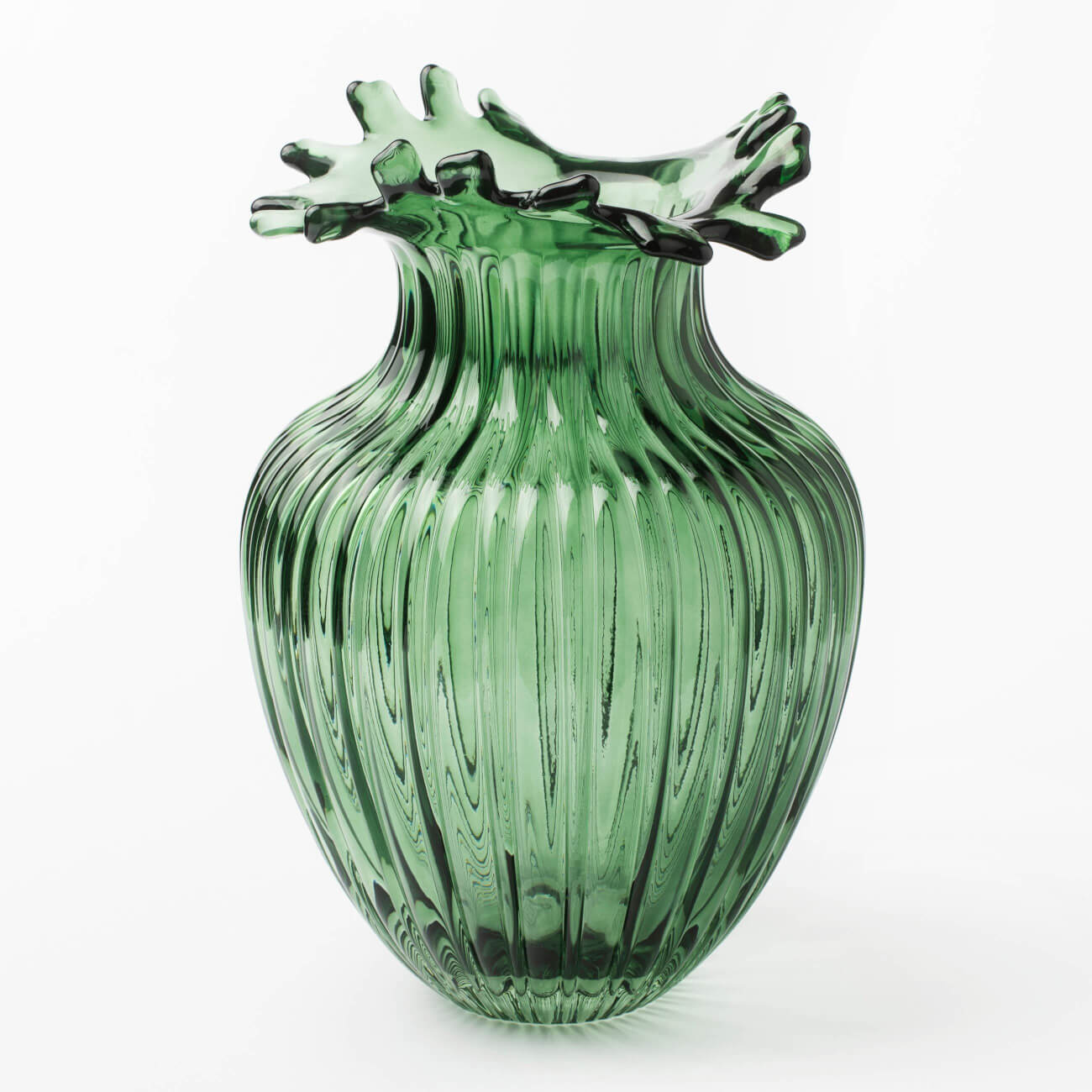 ваза margaret стекло прозрачно зеленая 19 см Ваза для цветов, 27 см, стекло, зеленая, Ribedic