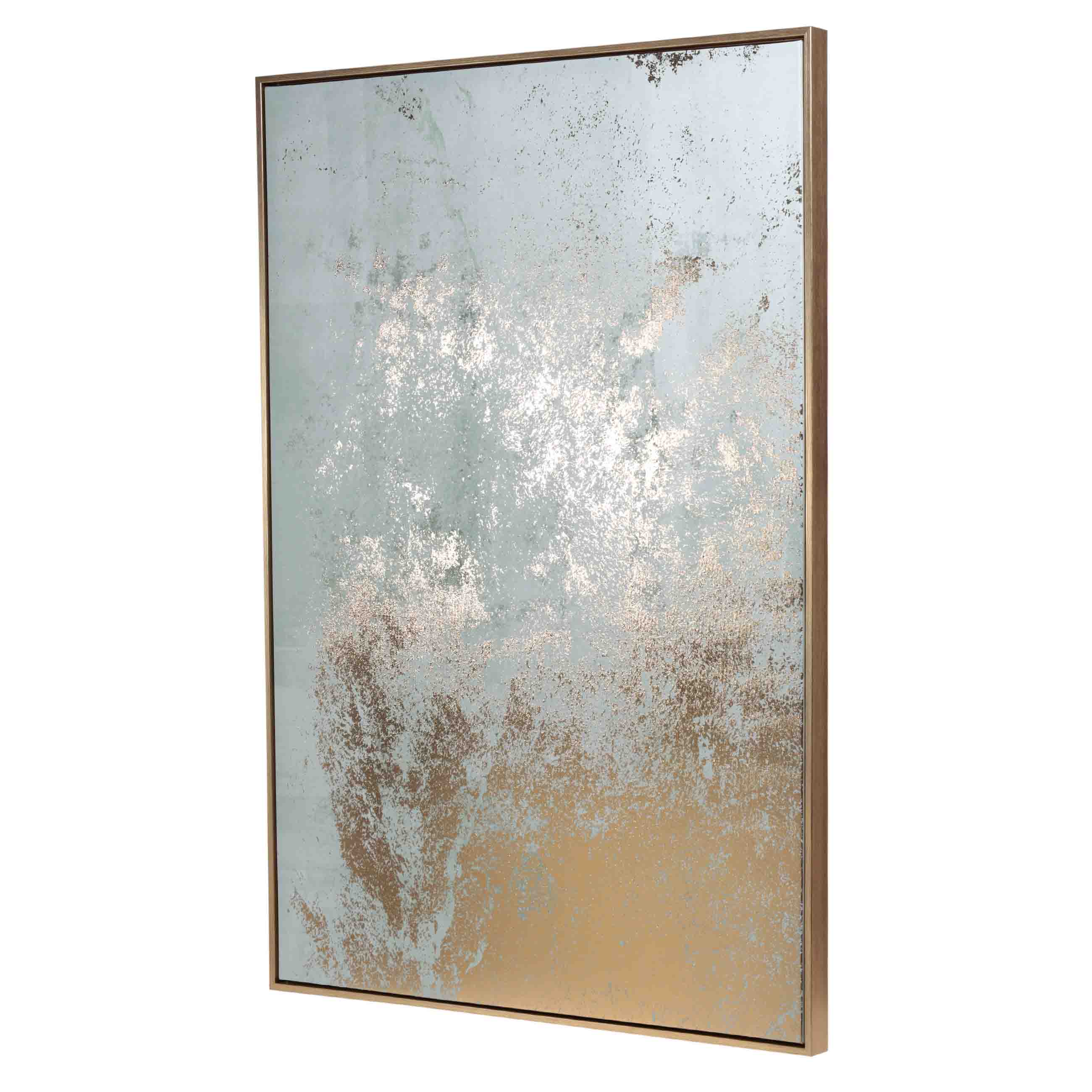 Картина в раме, 80х120 см, холст, серо-золотистая, Abstract изображение № 2