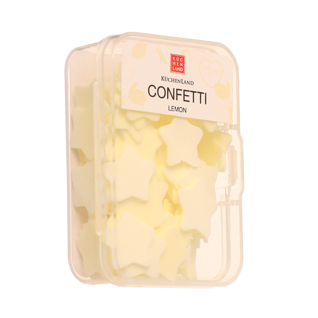 Мыло-конфетти, 1,5 см, 80 шт, желтое, звезда, Лимон, Confetti статица лимон 0 2 гр