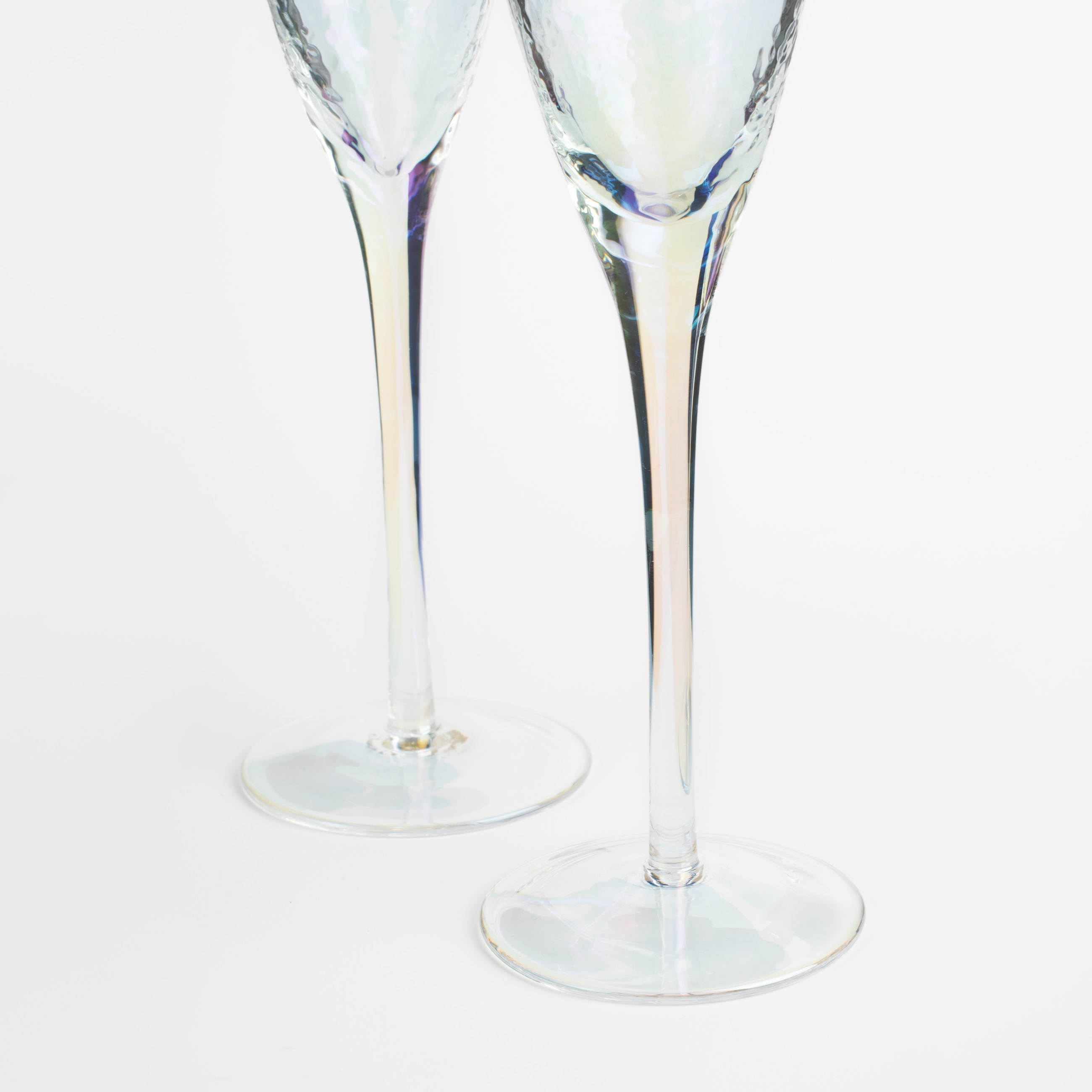 Бокал для шампанского, 275 мл, 2 шт, стекло, перламутр, Ripply polar изображение № 4