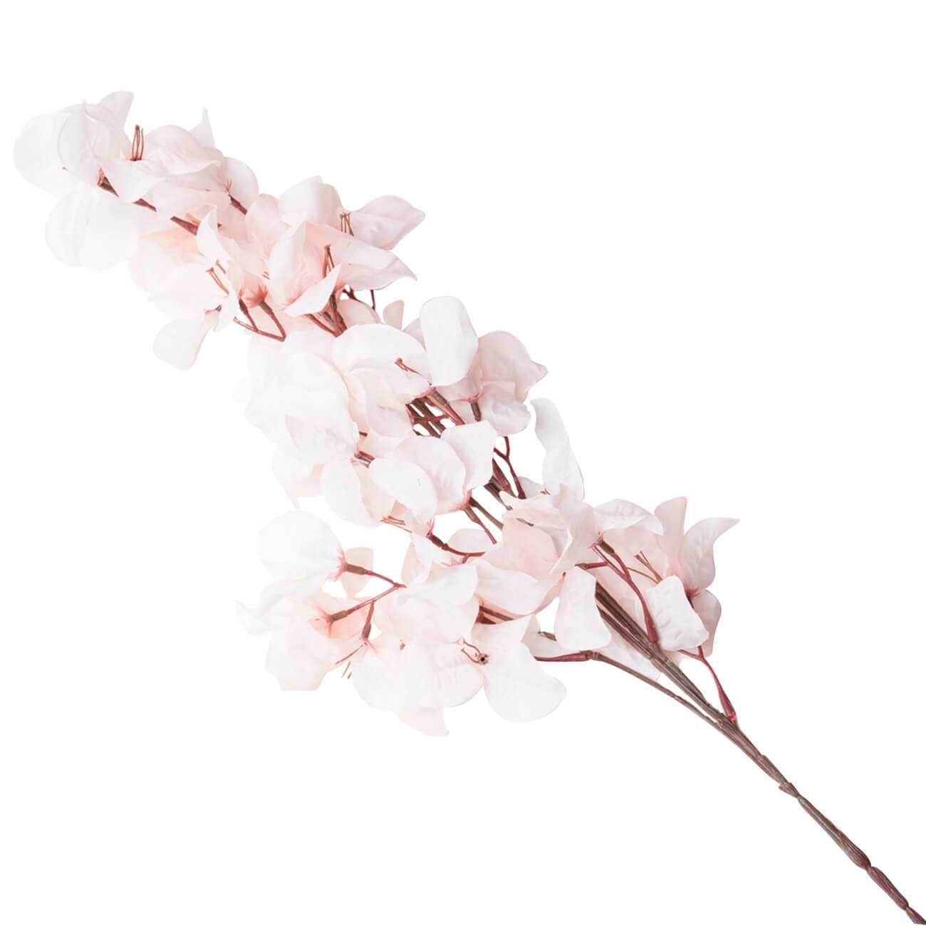 Ветка декоративная, 88 см, сатин/ПВХ, бежевая, Листья, Gorgeous flower - фото 1