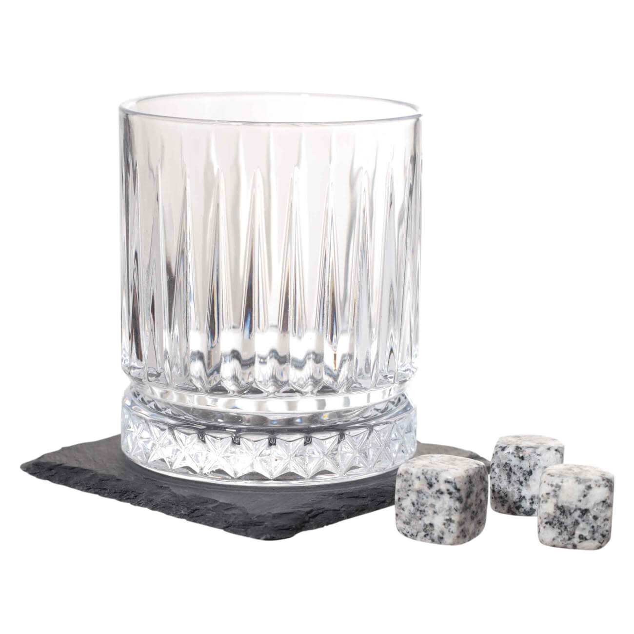 Набор для виски, 1 перс, 5 пр, в коробке, стакан/кубики/подставка, стекло/мрамор/сланец, Bar набор для виски 2 перс 6 пр стаканы кубики стекло стеатит кракелюр ice