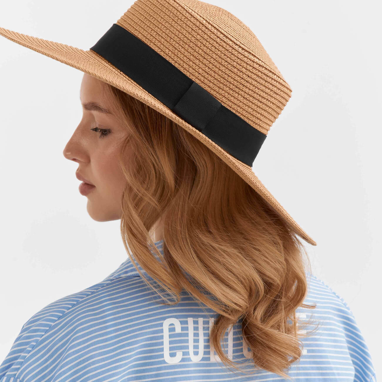 Шляпа, единый размер, с широкими полями, целлюлоза/полиэстер, песочная, Banjo забавная и забавная цельная веерная шляпа от солнца солнцезащитная шляпа с внешней линией милая пустая женская шляпа с большими полями