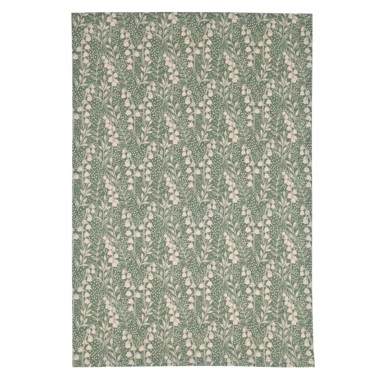 Полотенце кухонное, 40х60 см, хлопок, зеленое, Ландыши, May-lily полотенце вечер бриз р 40х70