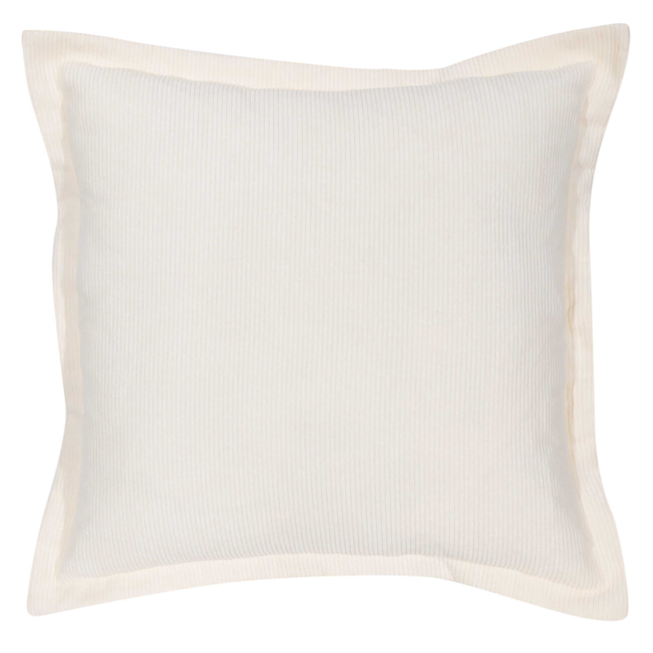 Подушка декоративная, 45х45 см, в рубчик, вельвет, молочная, Moire - фото 1