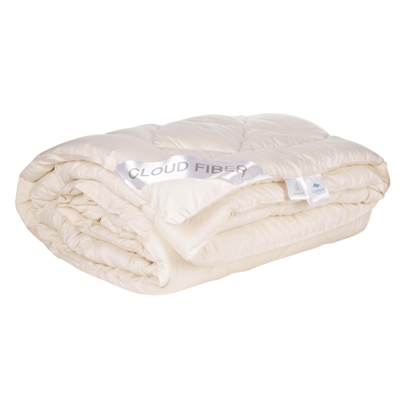 Одеяло, 200х220 см, микрофибра/дакрон, молочное, Cloud fiber одеяло 200х220 см микрофибра simply soft