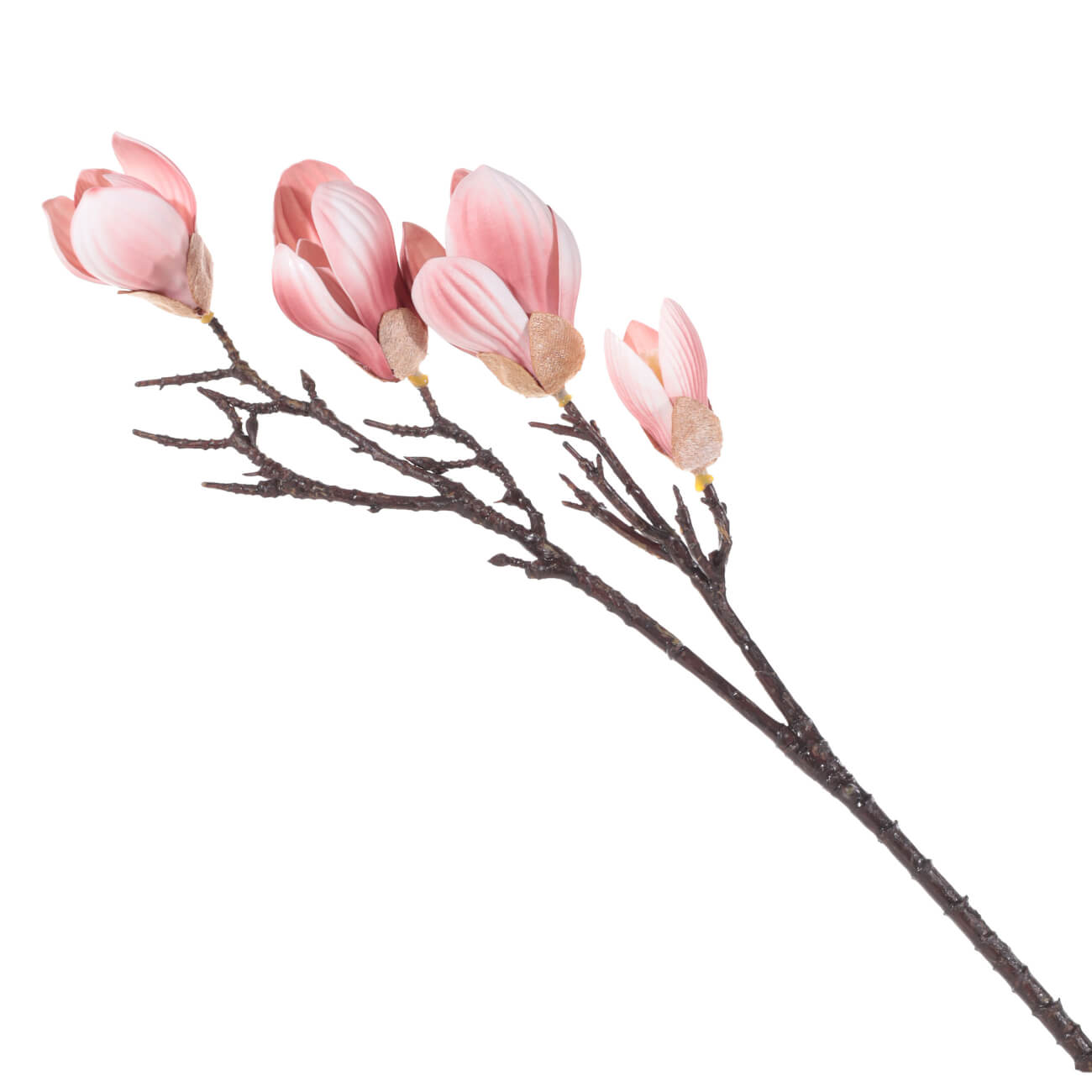 Ветка декоративная, 55 см, пластик/сталь, Розовая магнолия, Magnolia скатерть 170х250 см полиэстер розовая магнолия magnolia