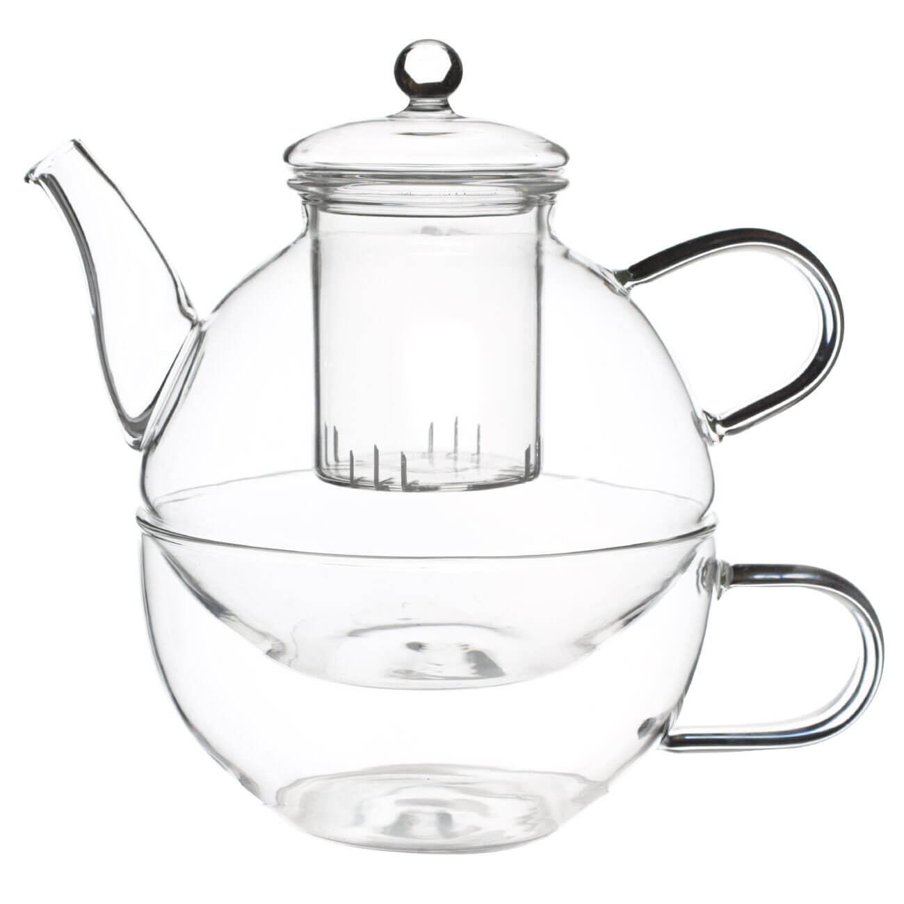 Набор чайный, 1 перс, 2 пр, стекло Б, Clear - фото 1
