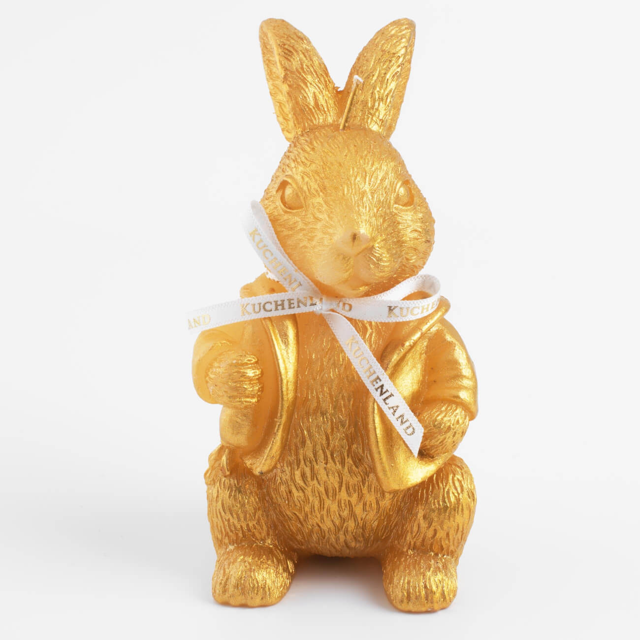 Свеча, 14 см, золотистая, Кролик, Rabbit свеча из вощина 4 5х4 5х12 5 см бронза металлик