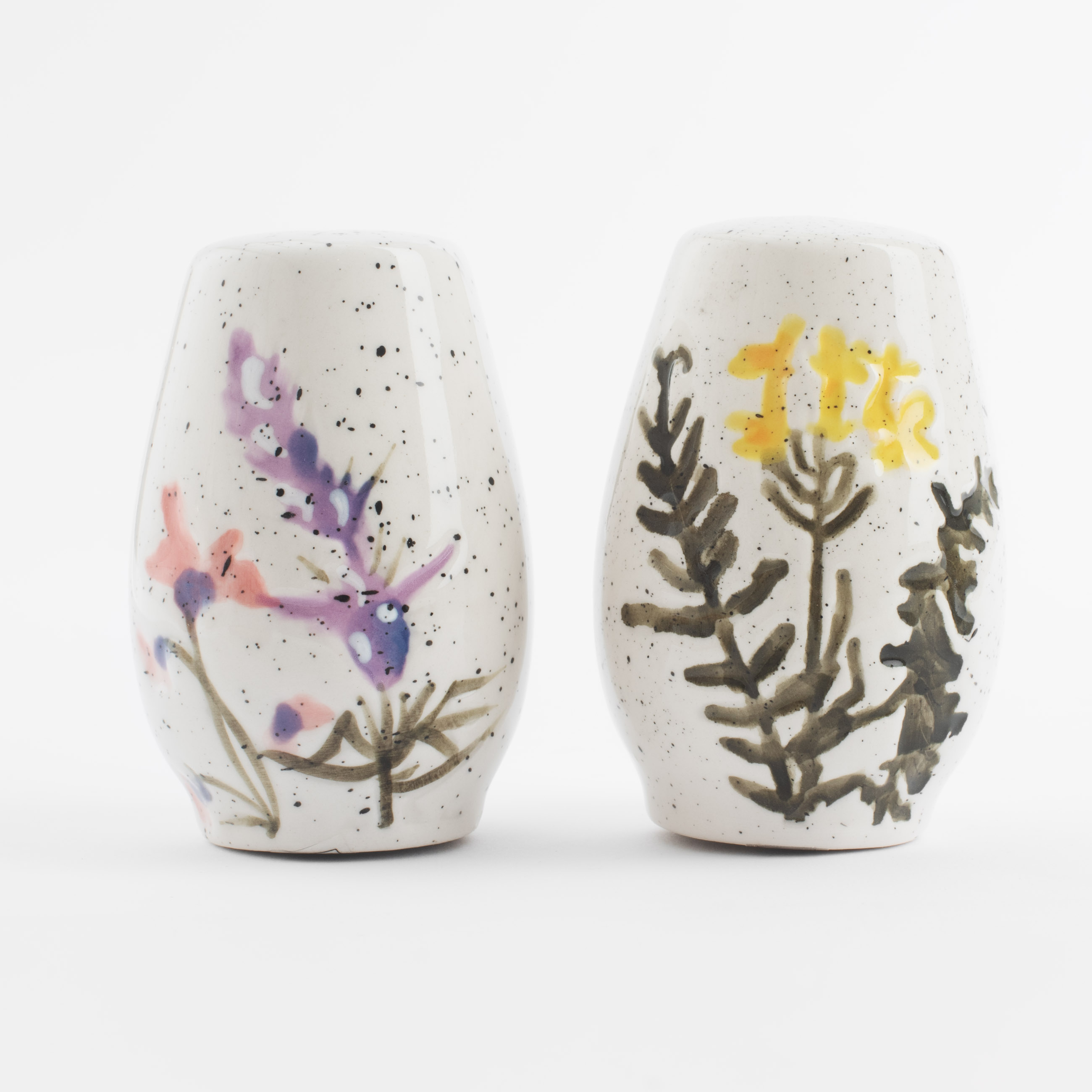 Набор для соли и перца, 7 см, керамика, молочный, в крапинку, Полевые цветы, Meadow speckled изображение № 2