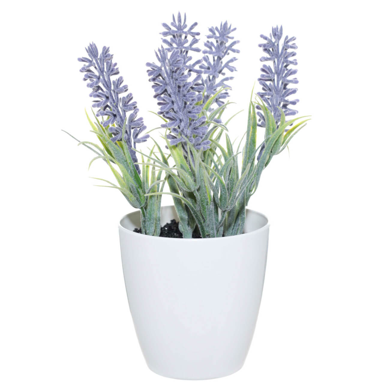 Растение искусственное, 18 см, в горшке, пластик/металл, Лаванда, Lavender triol растение зелёное перистолистник