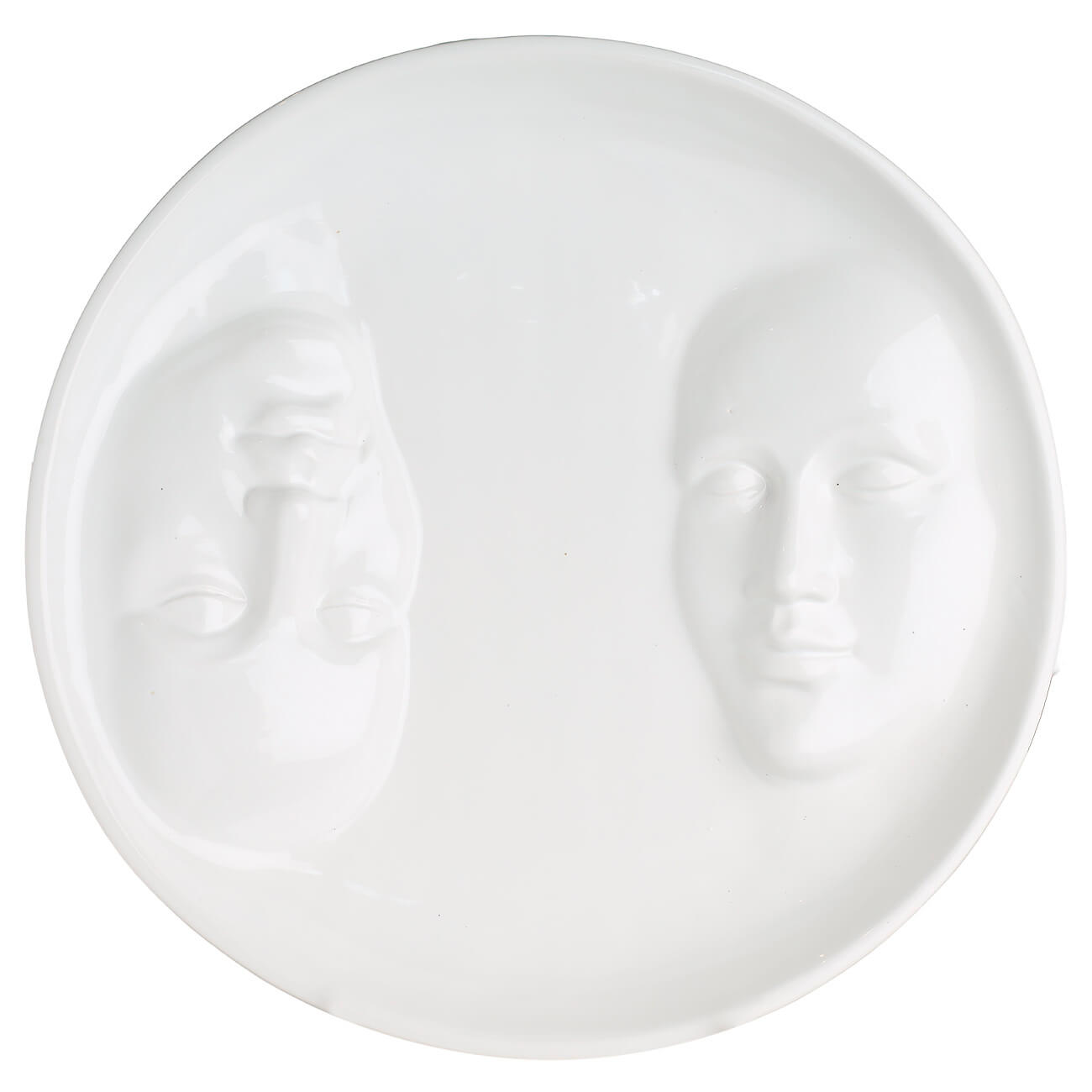 Блюдо, 29 см, керамика, белое, Лица, Face блюдо 24 см керамика белое женщина face