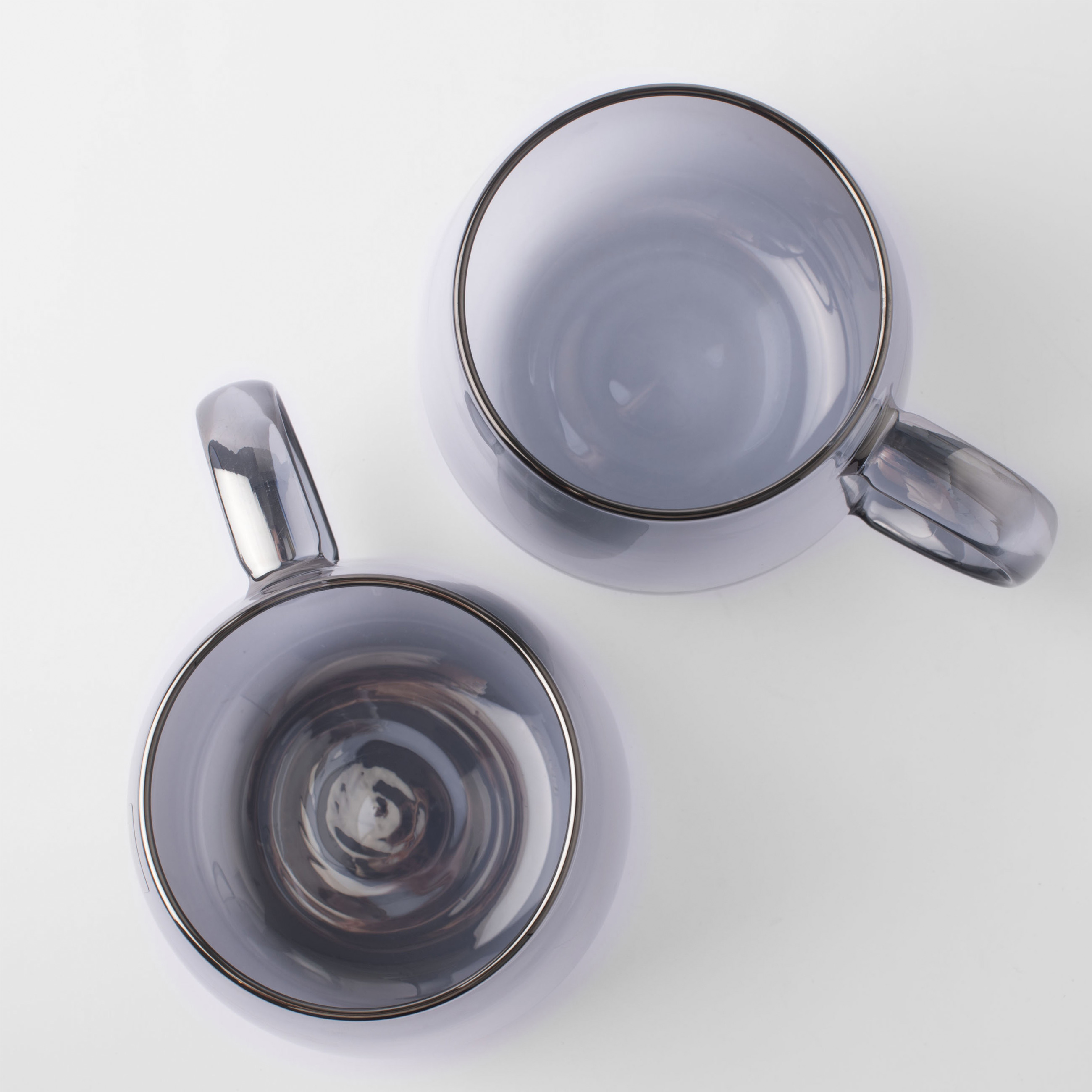 Набор чайный, 2 перс, 3 пр, стекло Б/сталь, серо-золотистый, Clear color  изображение № 3