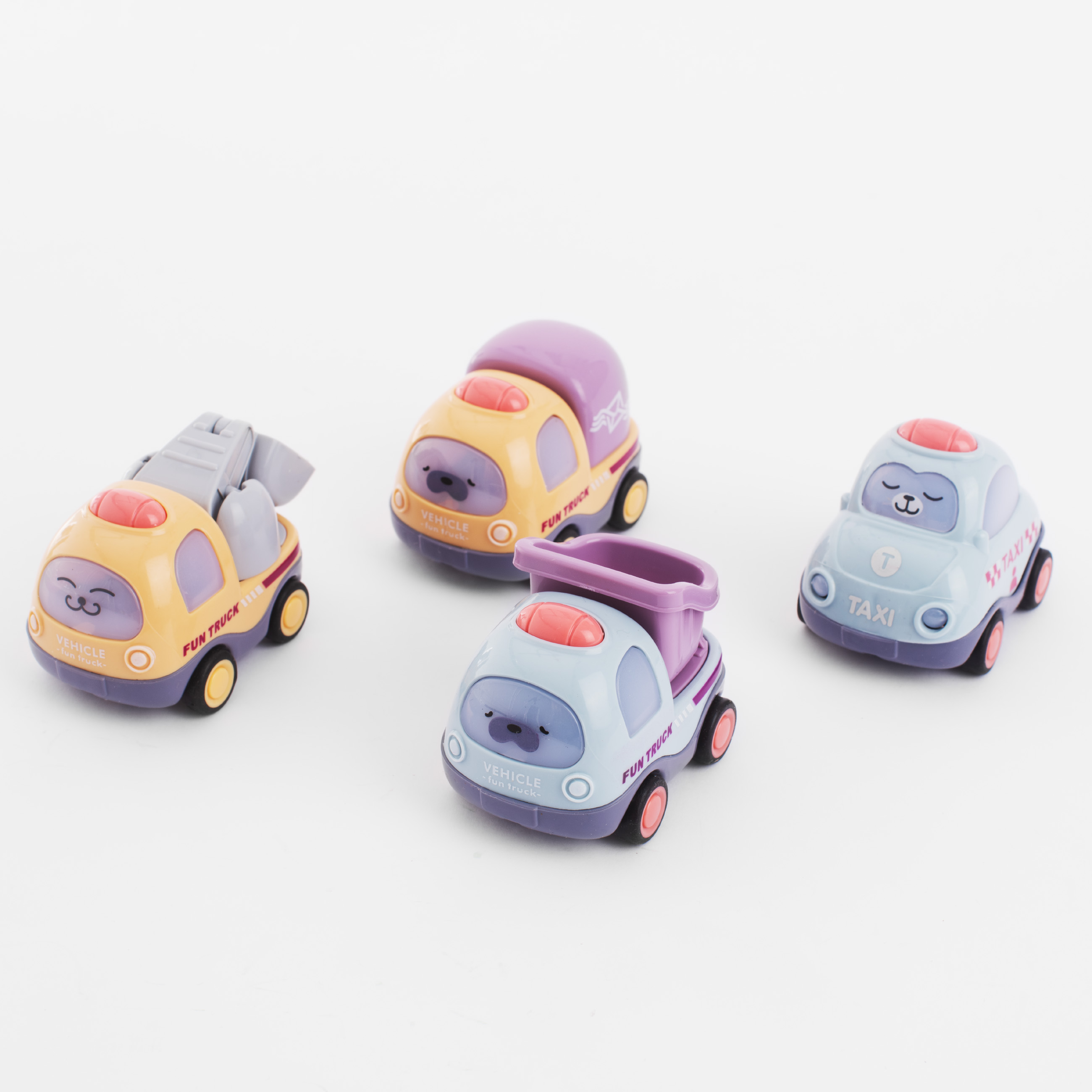 Набор игрушек, 6 см, 4 пр, инерционный, пластик, Машинки спецтехники, Kids  cars — купить в интернет-магазине Kuchenland Home с доставкой по Москве и  России