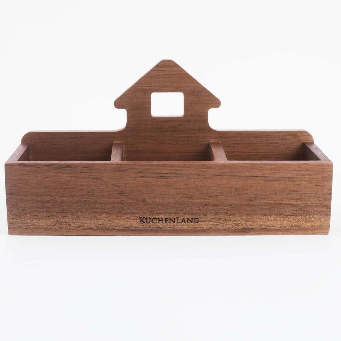 Коробка для чая, 24х12 см, 3 отд, дерево, прямоугольная, Домик, Noble tree кукольный домик