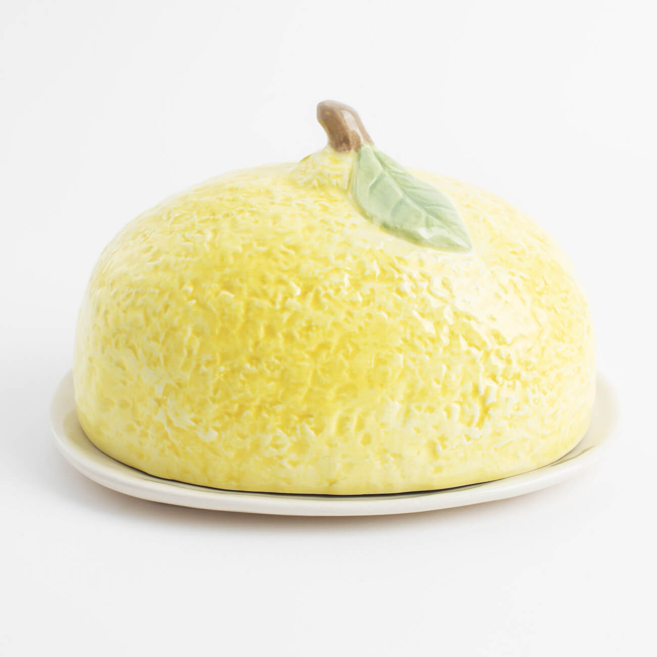 Масленка, 18 см, керамика, овальная, желтая, Лимон, Sicily in bloom масленка t
