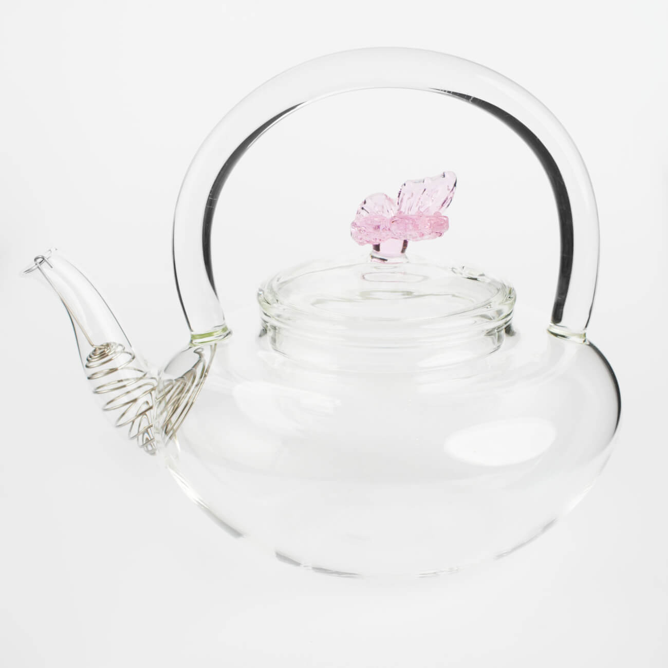 Чайник заварочный, 600 мл, стекло Б/сталь, Бабочка, Butterfly - фото 1