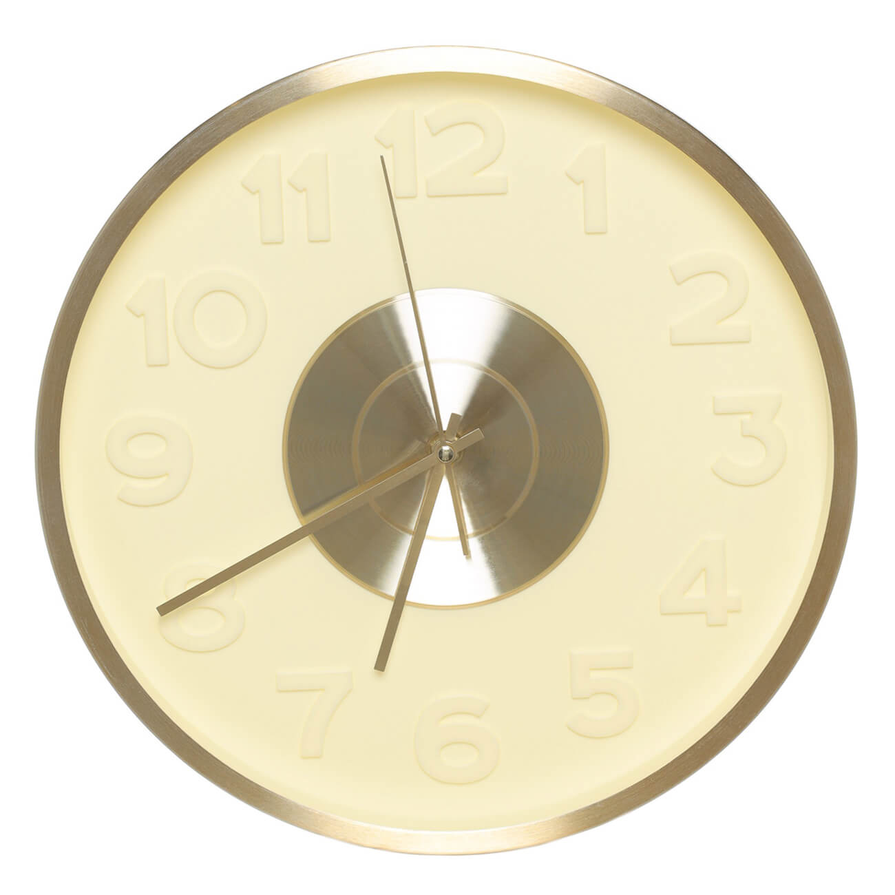 Часы настенные, 30 см, с подсветкой, пластик/стекло, круглые, золотистые, Fantastic gold часы настенные xy166822