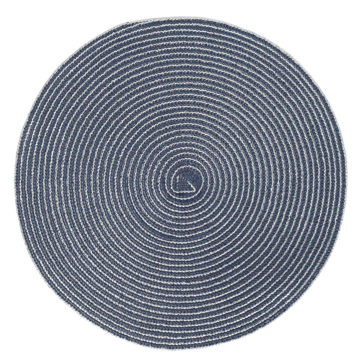 Салфетка под приборы, 38 см, полиэстер, круглая, темно-синяя, Rotary салфетка под приборы 38 см полипропилен пэт круглая серо синяя circle