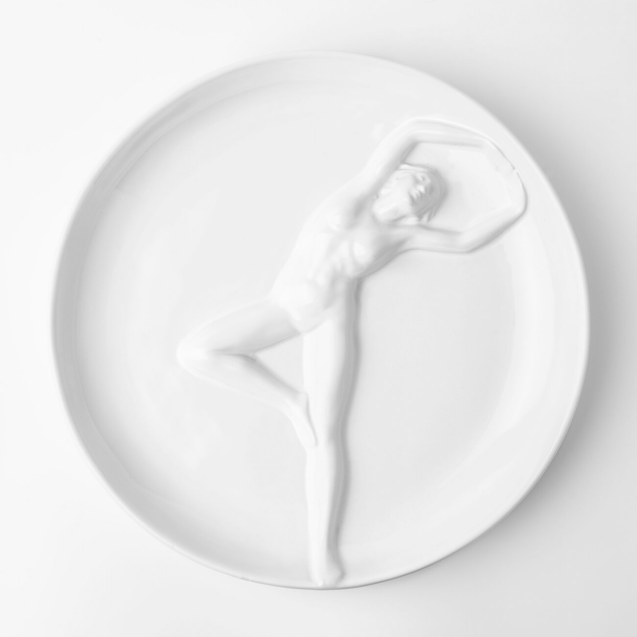 Блюдо, 24 см, керамика, белое, Женщина, Face блюдо керамика фигурное 14х20х2 см белое лист y4 3731